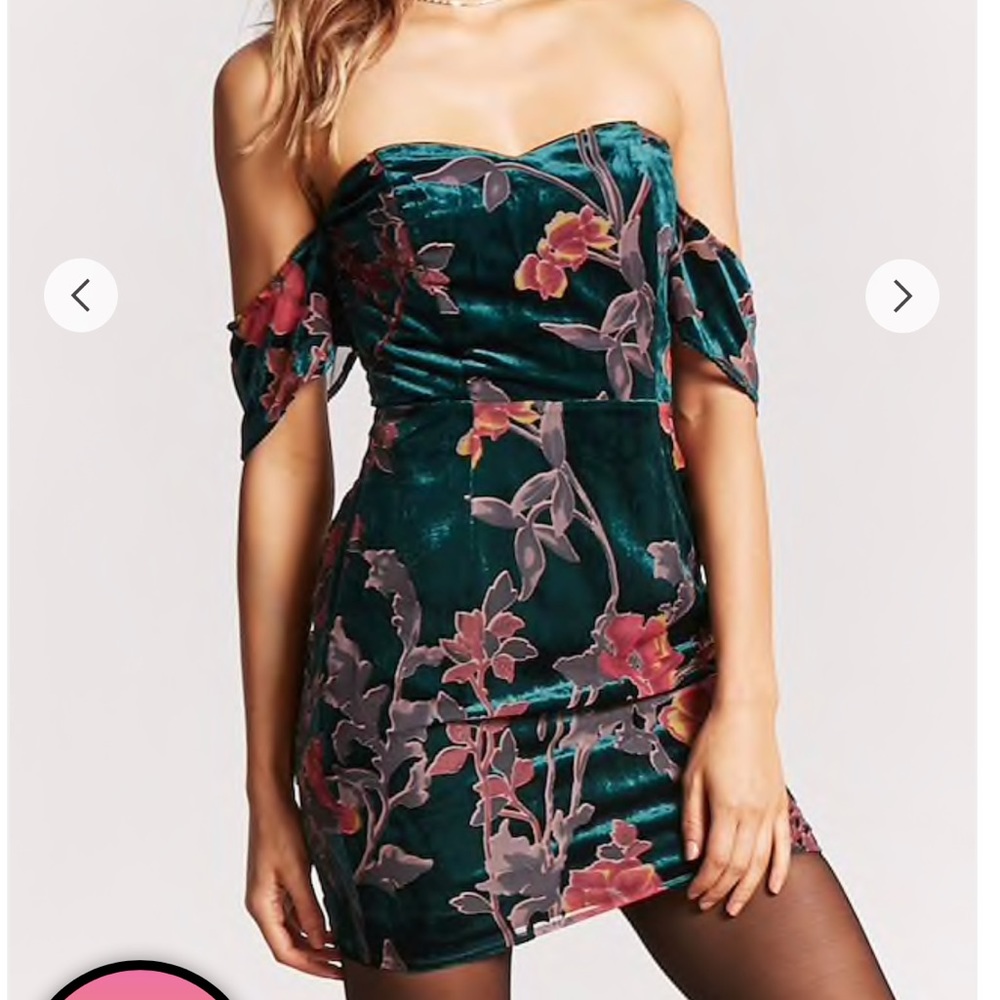 Velvet Off the Shoulder dress